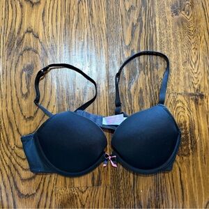 Xhilaration Black Bra with Pink Accent